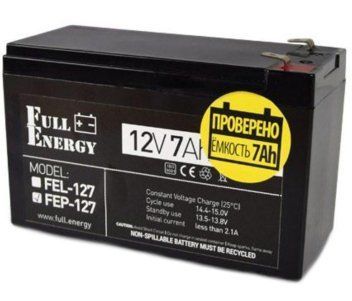 Full Energy FEP-127 7А&bull;г 12В Свинцево-кислотна акумуляторна батарея 10000000702 фото