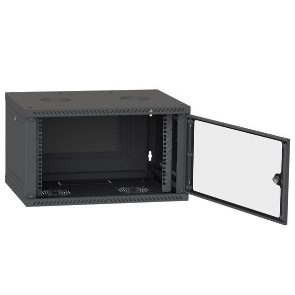 IPCOM 4U 600x450 Шкаф телекоммуникационный двери стекло (черный) 99-00017720 фото