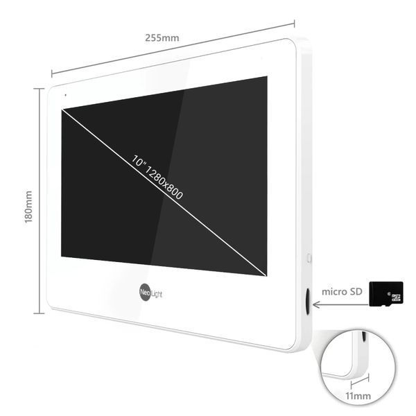 Neolight MEZZO Hybrid Black + SOLO IP Graphite з кутком, PoE адаптер для панелі виклику Комплект відеодомофону 99-00024868 фото