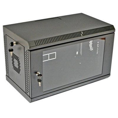 6U, 600х350х373 мм Шафа акрилове скло, чорна 99-00009978 фото
