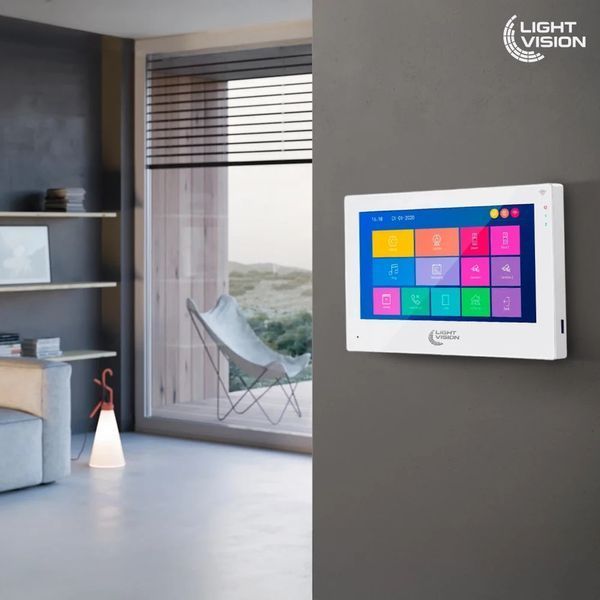 Light Vision SINGAPORE WiFi FHD WHITE (AI) 10" Відеодомофон 117532 фото