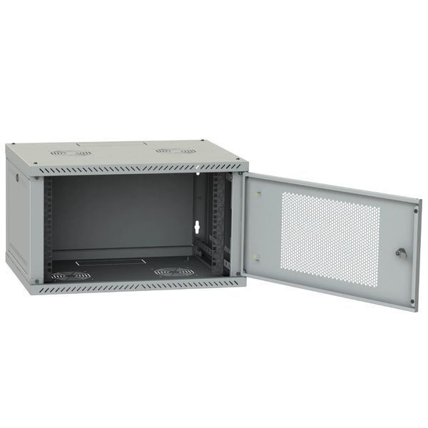 IPCOM 4U 600x600 двері перфорація (сіра) Шафа телекомунікаційна 119903 фото