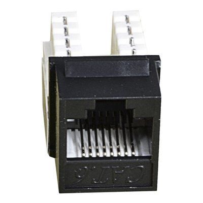 EPNew 6KTVM-U0BK Модуль KeyStone RJ45 UTP, кат. 6, 110, Slim, W - 16.6 мм, чорный 99-00007022 фото