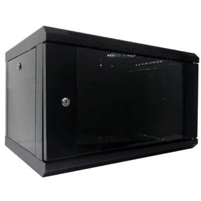 Hypernet WMNC-6U-FLAT-AC-BLACK Шафа коммутаційна настінна 6U 600x450 розбірна 99-00010182 фото