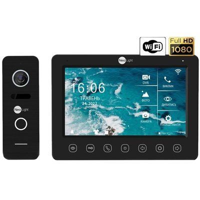NeoLight NeoKIT HD WF B/Black (KAPPA+ HD WF + PRIME FHD) Комплект відеодомофона 99-00014487 фото