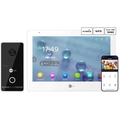 Neolight MEZZO Hybrid + OPTIMA IPW Black Комплект видеодомофона 99-00024875 фото