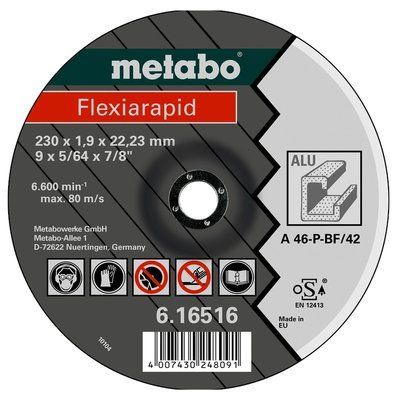 Metabo Flexiarapid (616513000) Відрізний круг по алюмінію 125 x 1,0 x 22,23 мм, TF 41 99-00015400 фото