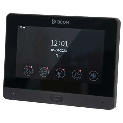 BCOM BD-760FHD/T Black Відеодомофон 99-00018855 фото