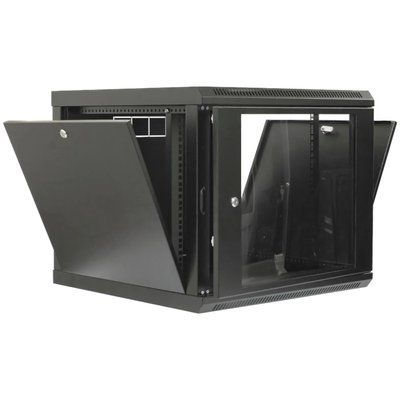 19" 9U 600x500x507мм акрилове скло чорна Шафа 119317 фото