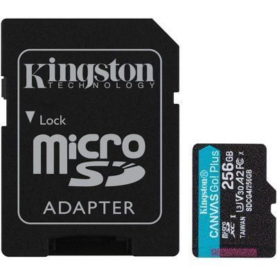 Kingston 256GB microSDXC Canvas Go Plus Gen4 A2 U3 V30 Card + Adapter Модуль флеш-пам'яті 99-10032621 фото