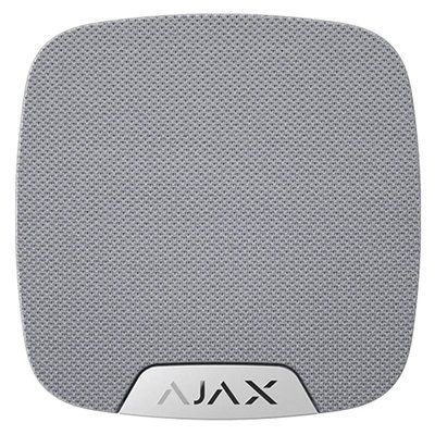Бездротова внутрішня сирена з клемою для додаткового світлодіода Ajax Superior HomeSiren white Jeweller 99-00014677 фото