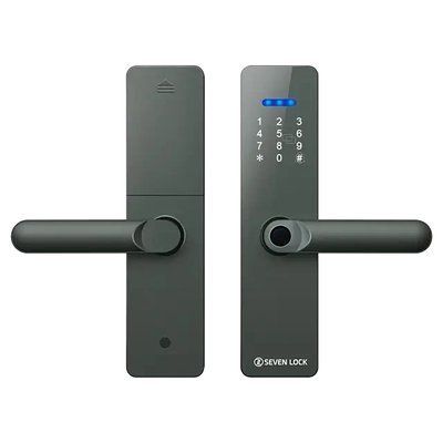 SEVEN LOCK SL-7740BF grey (врізна частина 5050) Умный дверной биометрический замок 99-00022503 фото