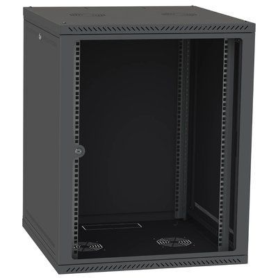 IPCOM СН-18U 600х600 Шкаф телекоммуникационный двери стекло (черный) 99-10025657 фото