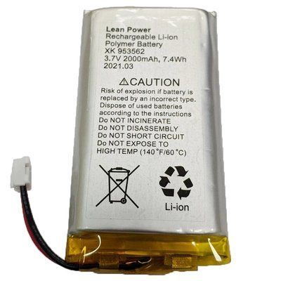 Ajax Hub, Hub Plus, Hub 2, Rex 3,7V 2000mAh 7.4Wh (XK-953562) Аккумулятор двухпиновый 99-00008598 фото
