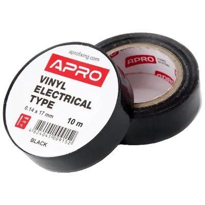 0.14х17 мм 10 м Изолента черная APRO 99-00023623 фото