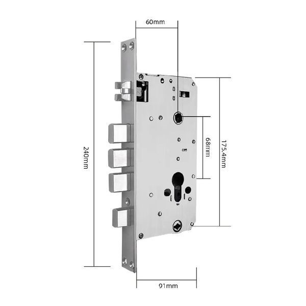 SEVEN LOCK SL-7767BF (врезная часть 6068) Умный замок 99-00019627 фото