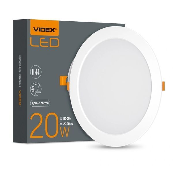 VIDEX 20W 5000K 220V LED светильник Back круглый 99-00017496 фото