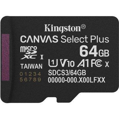 Kingston microSD64GB C10 UHS-I A1 V10 R100MB/s Карта пам'яті 99-10028908 фото