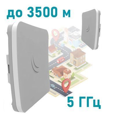 MikroTik SXTsq 5 ac (RBSXTsqG-5acD) 5GHz Бездротовий WiFi міст 99-00019455 фото