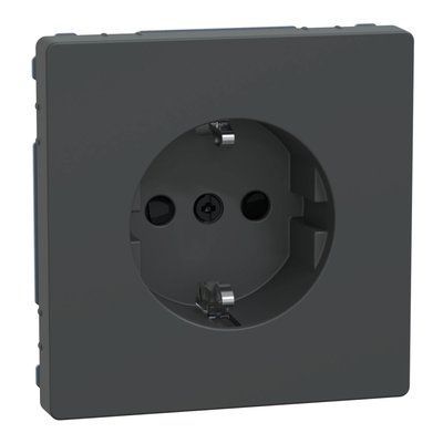 Schneider Electric Merten System Design MTN2300-6034 РОЗЕТКА с/к и шторкой АНТРАЦИТ 99-00021731 фото