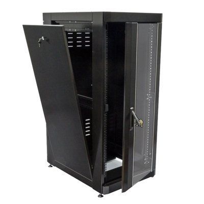 19" 28U, 610х865 мм Шафа посилена, перфоровані двері (66%), чорна 99-00008604 фото