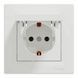 Schneider Electric ASFORA EPH3100121 Розетка одинарная с заземлением и крышкой 99-00012703 фото 1