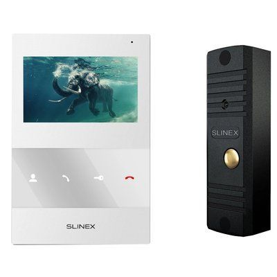 Slinex SQ-04M(White) + ML-16НR(Black) Комплект відеодомофона 99-00014494 фото
