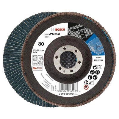 Bosch X571 125 мм K80 (2608606924) Лепестковый шлифкруг 99-00014213 фото