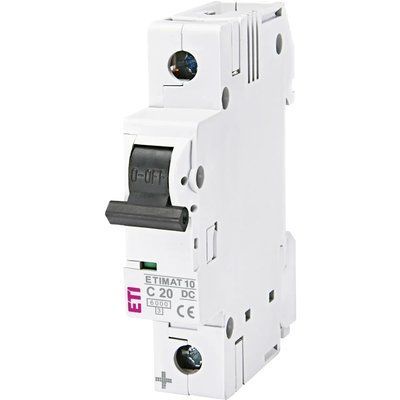 ЕТІ ETIMAT 10 DC 1p C 20A (6 kA) Автоматичний вимикач 99-10034773 фото