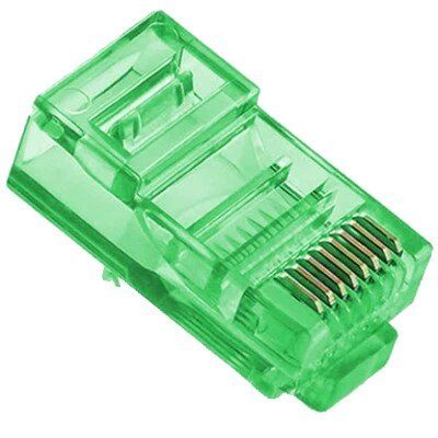 Merlion RJ-45 8P8C UTP Cat-5 Q100 Green Конектор (100 шт/уп.) 99-00019461 фото