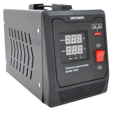 Green Wave Mauser 1500VA (1050Вт) Стабілізатор напруги релейний 1xShuko, DC140-260V, AC220&plusmn;8%, BOX 99-00018140 фото