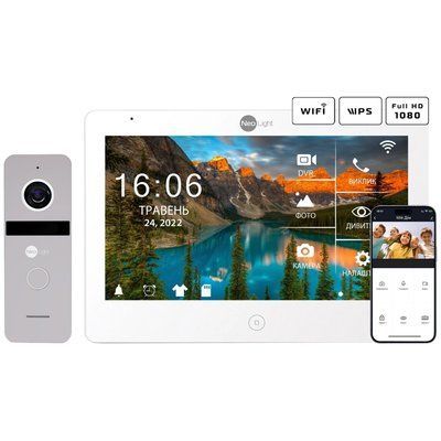 Neolight MEZZO Hybrid + SOLO FHD Silver Комплект видеодомофона 99-00024859 фото