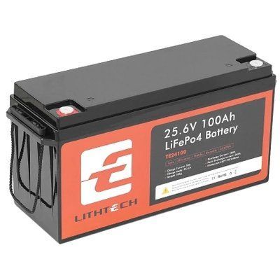 LITHTECH TE24100B 25.6В 100А&bull;ч Bluetooth Литиевая аккумуляторная батарея 99-10034357 фото