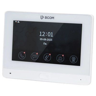 BCOM BD-760FHD/T White Видеодомофон 99-10036913 фото