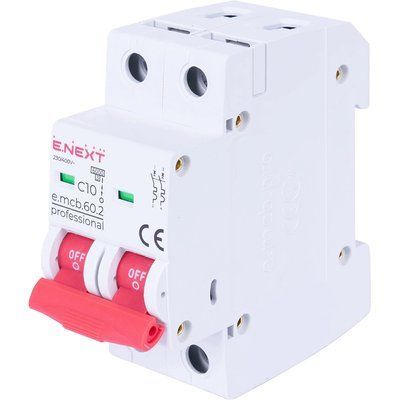 Enext e.mcb.pro.60.2.C 10 new, 2р, 10А, C, 6кА new Модульний автоматичний вимикач 99-10024664 фото