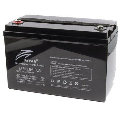 Ritar LFP12.8V100AH Аккумуляторная батарея с bluetooth 99-00023434 фото