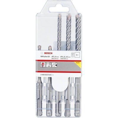Bosch SDS plus-5X 5шт 5/6 x 110мм; 6/8/10 x 160мм Набір бурів по бетону 99-00014630 фото