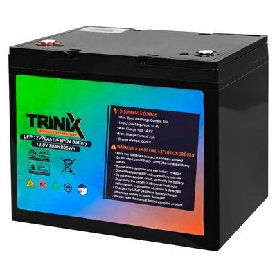 TRINIX LFP 12V70Ah LiFePo4 Акумуляторна батарея 111924 фото