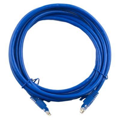 Патч-корд RITAR литий, UTP, RJ45, Cat.5e, 1m, синій, Cu (мідь)(PCR-CU/1Be) 99-00005436 фото