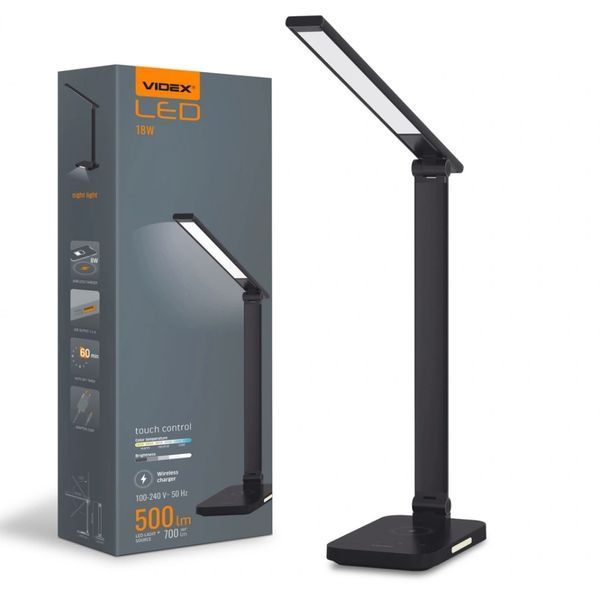 VIDEX VL-TF17B 18W 1800-6500K LED настольная лампа с беспроводной зарядкой 99-00017506 фото