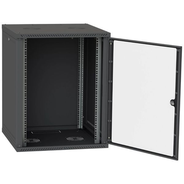 IPCOM СН-18U 600х450 скло RAL9005 Шафа серверна 121745 фото