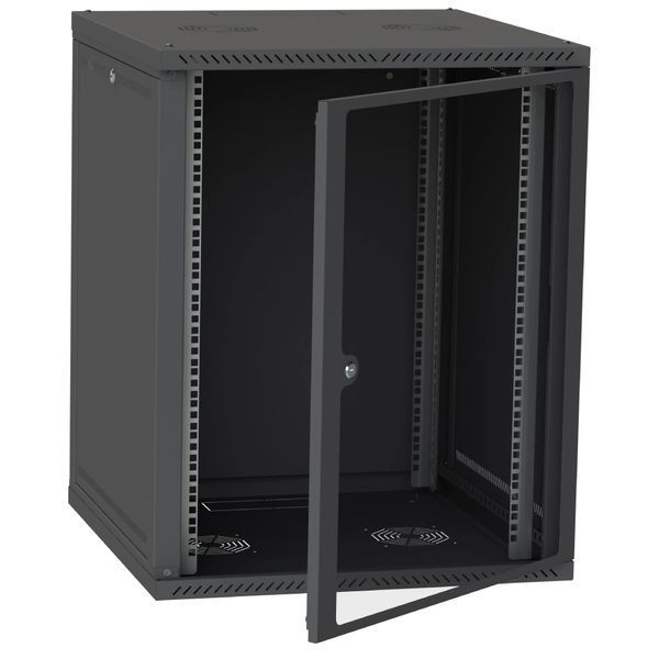 IPCOM СН-18U 600х450 скло RAL9005 Шафа серверна 121745 фото