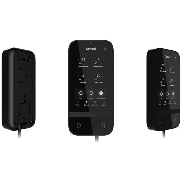 Клавіатура дротова сенсорна Ajax Superior KeyPad TouchScreen black Fibra 99-00024005 фото