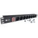 EServer 220В 19" 1U Подовжувач на 8 розеток 99-00020324 фото 1