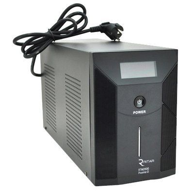 Ritar RTM2000 (1200W) Proxima-D LCD, AVR, 2st, 3xSCHUKO socket, 4x12V7,5Ah Источники бесперебойного питания 99-00022683 фото