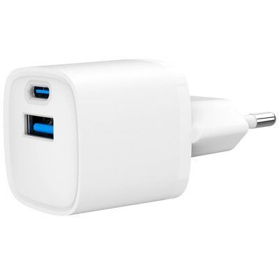 Gembird TA-UC-PDQC20-W-01 (USB Type A + USB Type C) Сетевое зарядное устройство 99-00022568 фото