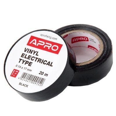 APRO 0.14х17 мм 20 м Iзоляцiйна стрiчка чорна 99-00011187 фото