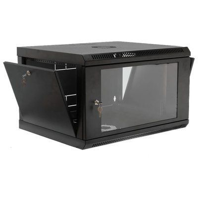 19" 6U, 600x500x373мм акрилове скло, чорна Шафа 118084 фото