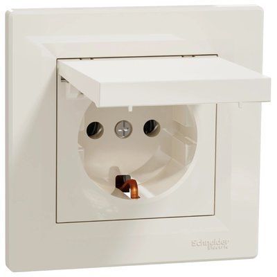 Schneider Electric Asfora EPH3100123 Розетка із кришкою, із заземленням 99-00015595 фото