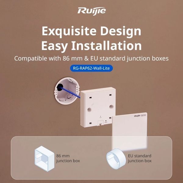 Ruijie Reyee RG-RAP62-Wall-Lite Wi-Fi 6 AX3000 дводіапазонна Точка доступу 99-10028133 фото